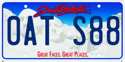 SD license plate 0ATS88