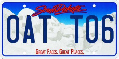 SD license plate 0ATT06