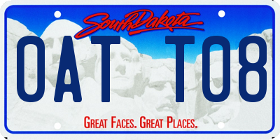 SD license plate 0ATT08