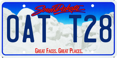 SD license plate 0ATT28