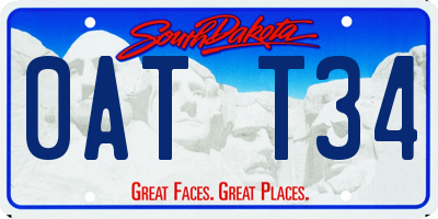 SD license plate 0ATT34