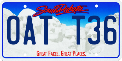 SD license plate 0ATT36