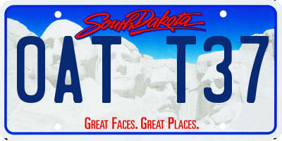 SD license plate 0ATT37