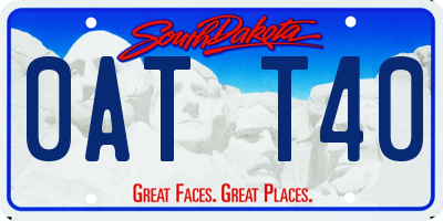 SD license plate 0ATT40