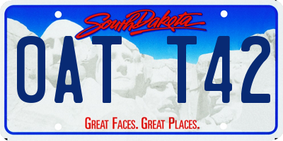 SD license plate 0ATT42