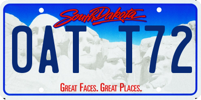 SD license plate 0ATT72