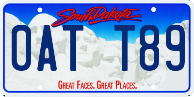 SD license plate 0ATT89