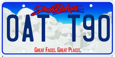 SD license plate 0ATT90