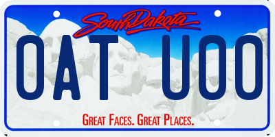 SD license plate 0ATU00