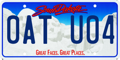 SD license plate 0ATU04