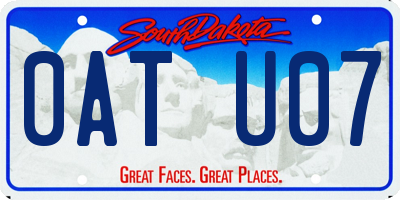 SD license plate 0ATU07