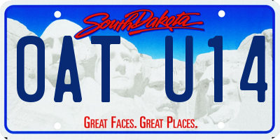 SD license plate 0ATU14