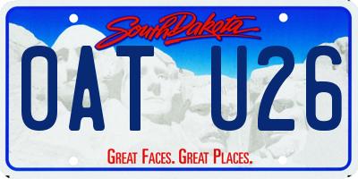 SD license plate 0ATU26