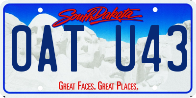 SD license plate 0ATU43