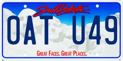 SD license plate 0ATU49