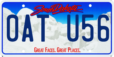 SD license plate 0ATU56