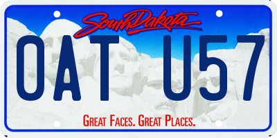 SD license plate 0ATU57