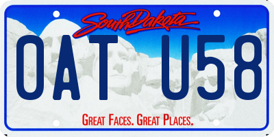 SD license plate 0ATU58