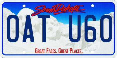 SD license plate 0ATU60