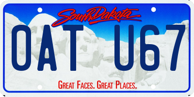 SD license plate 0ATU67