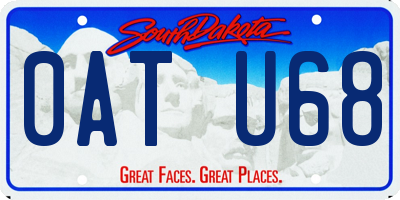 SD license plate 0ATU68