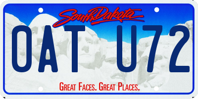 SD license plate 0ATU72