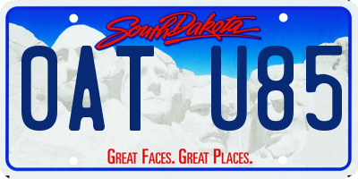 SD license plate 0ATU85
