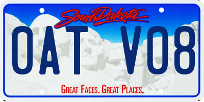 SD license plate 0ATV08