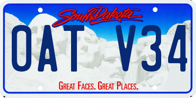 SD license plate 0ATV34