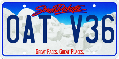 SD license plate 0ATV36