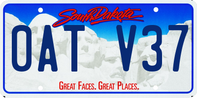 SD license plate 0ATV37