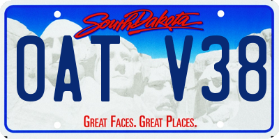 SD license plate 0ATV38