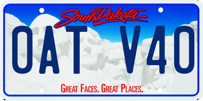 SD license plate 0ATV40