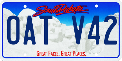 SD license plate 0ATV42