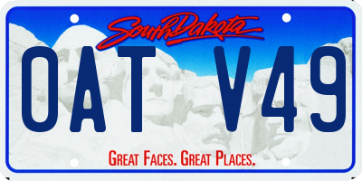 SD license plate 0ATV49