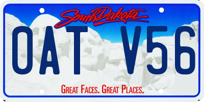 SD license plate 0ATV56