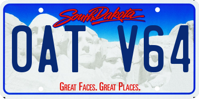 SD license plate 0ATV64