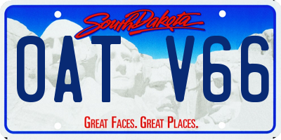 SD license plate 0ATV66