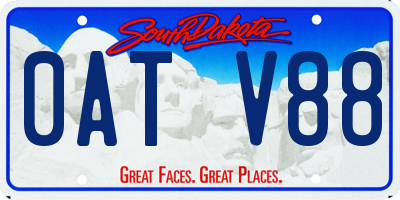 SD license plate 0ATV88