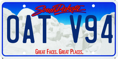 SD license plate 0ATV94