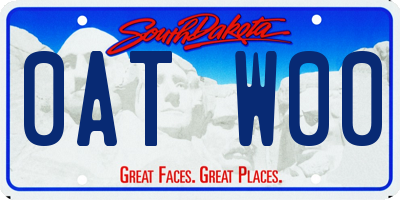 SD license plate 0ATW00