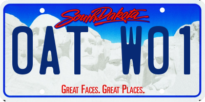 SD license plate 0ATW01