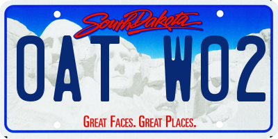 SD license plate 0ATW02