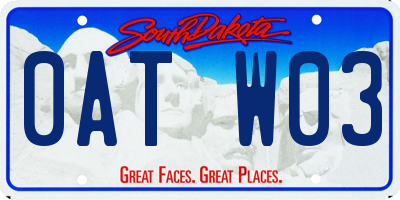 SD license plate 0ATW03