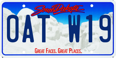 SD license plate 0ATW19