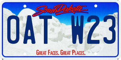 SD license plate 0ATW23