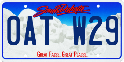 SD license plate 0ATW29