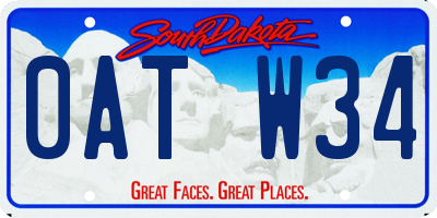 SD license plate 0ATW34