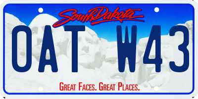 SD license plate 0ATW43