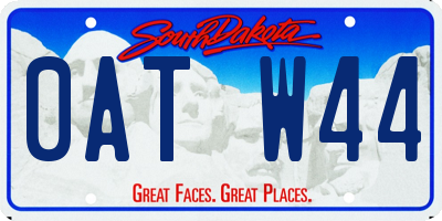 SD license plate 0ATW44